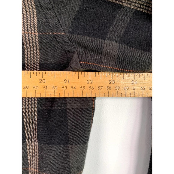 Jetty Marine Supply Black/ Cream Mens Plaid Flannel Long Sleeve Shirt XL - Picture 5 of 6